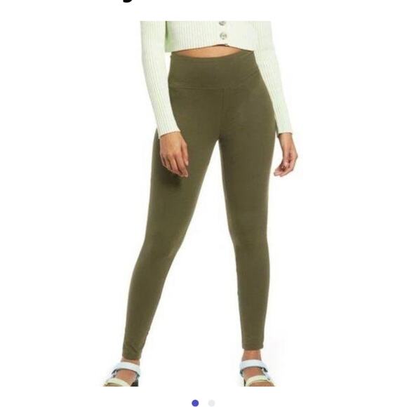 NWT BP High Rise Dark Green Leggings Size XXS - Picture 1 of 3
